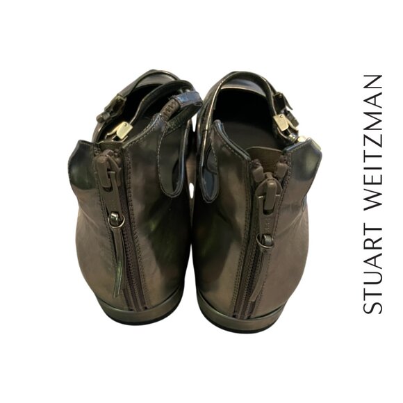 Stuart Weitzman | Flippy Pewter Mary Jane Flats, size 9M - Picture 6 of 6